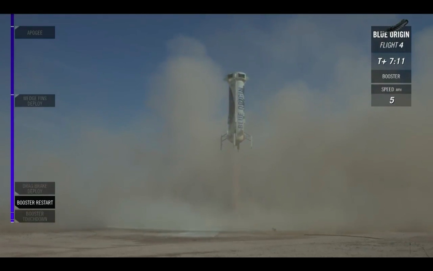 تماشا کنید: شرکت Blue Origin برای چهارمین بار موشک خود را به سلامت فرود آورد /  آماده برای توریسم فضایی
