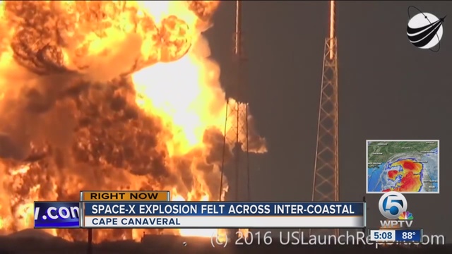 جزئیات انفجار سایت پرتاپ موشک Space X در فلوریدا + ویدئو / نابودی کامل فالکون 9 و ماهواره اسرائیلی