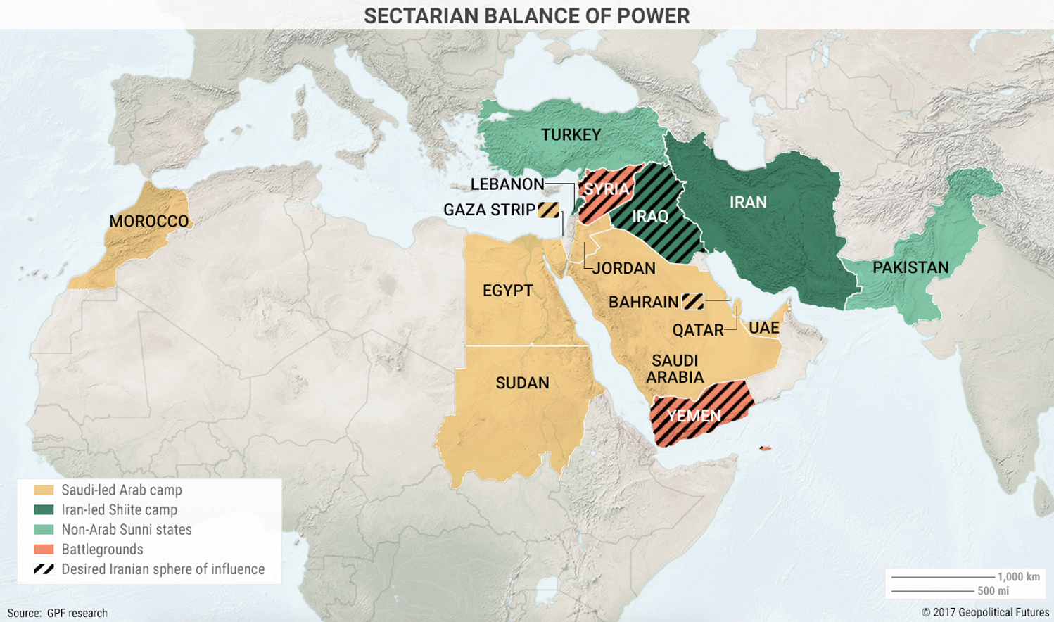 پنج نقشه که تحولات جدید در خاورمیانه را تشریح میکند / قدرت گیری شیعیان در برابر سنی ها در سیکل 500 ساله تحولات