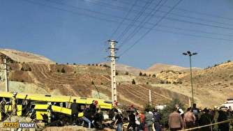 واژگونی مرگبار اتوبوس در محوطه دانشگاه علوم تحقیقات/ شمار جانباختگان حادثه به ۱۰ تن رسید/ سکته راننده، علت احتمالی واژگونی اتوبوس
