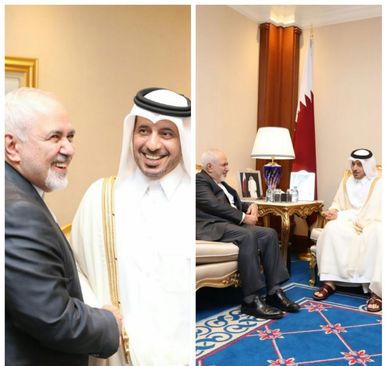 دیدار ظریف با نخست وزیر قطر دیدار ظریف با نخست وزیر قطر