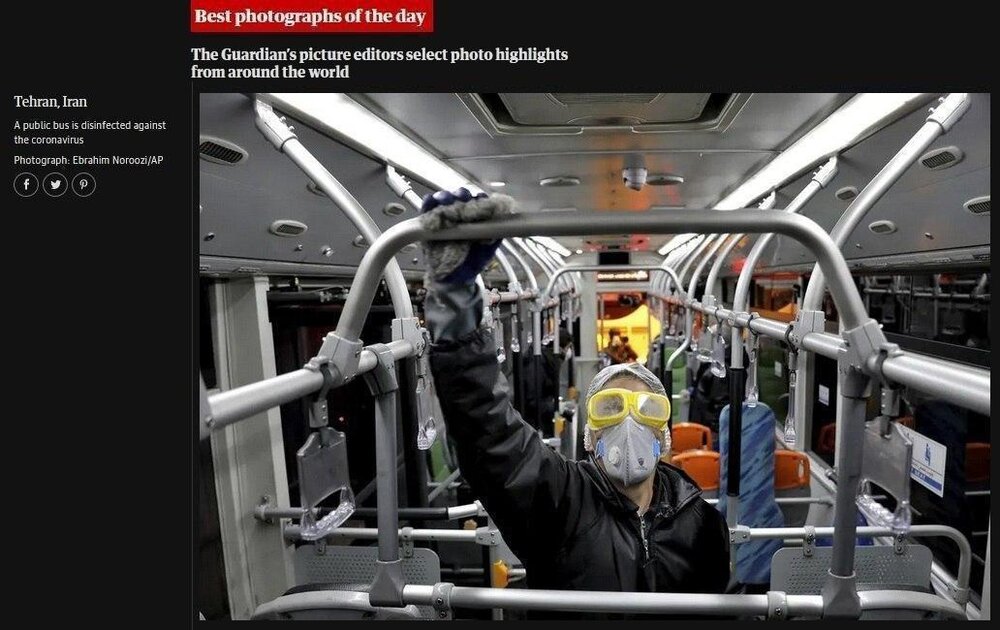                                                    عکس جالبی از اتوبوس‌های تهران عکس روز «گاردین» شد                                       