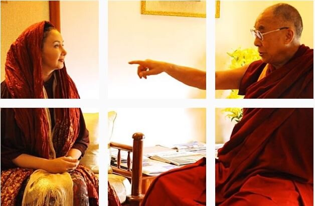  			 				 					دیدار کتایون ریاحی با دالایی لاما 				 			 		
