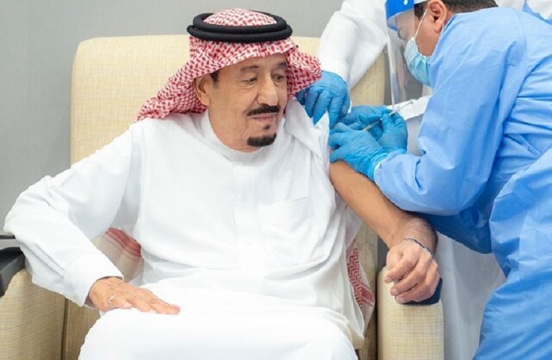                                                    پادشاه عربستان واکسن کرونا زد                                       