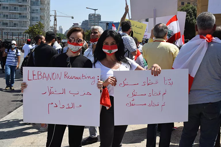 معترضان لبنانی خواهان برگزاری انتخابات زودهنگام شدند