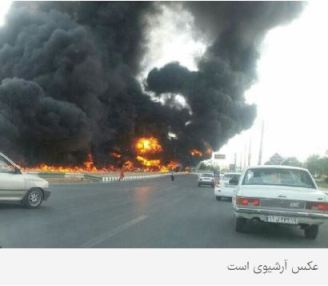                                                    سوختن ۷ نفر بر اثر تصادف ۲ خودرو در فارس                                       