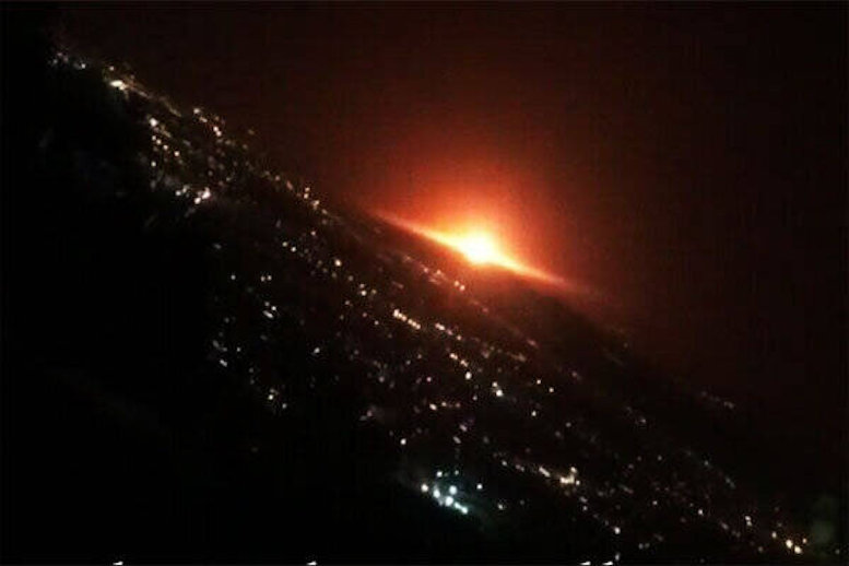 انفجار مخزن گاز صنعتی در محل خالی از سکنه در تهران