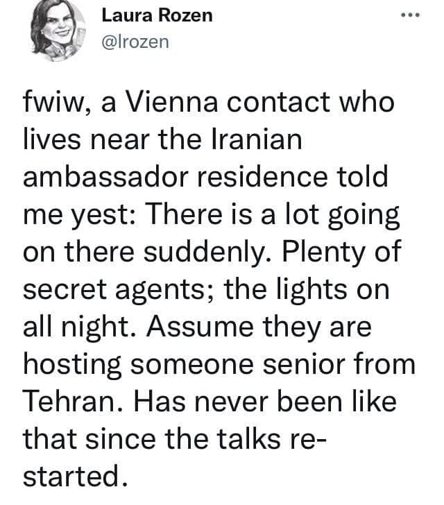 حضور مقام عالی&zwnj;رتبه در سفارت ایران در وین در میان تدابیر شدید امنیتی/ تحرکات گسترده هیات آمریکایی در وین/ سه مقام آمریکایی: فقط تا پایان فوریه برای توافق وقت هست!