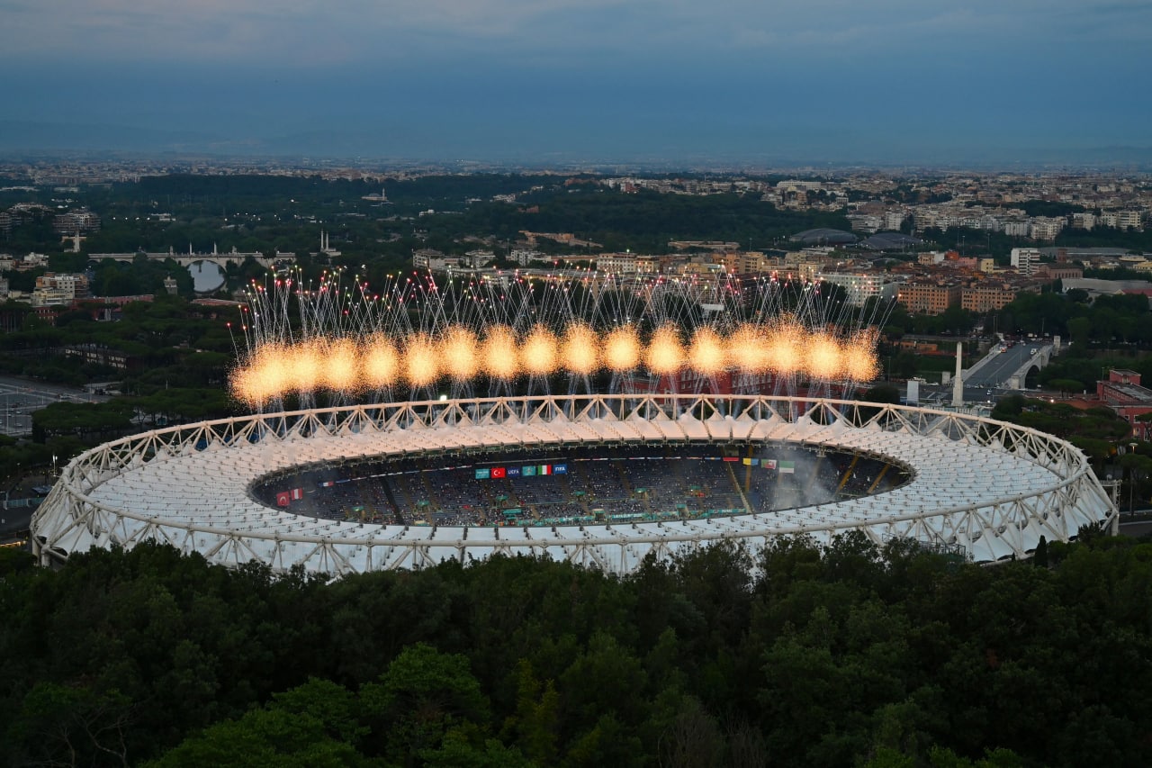 جشن افتتاحیه یورو۲۰۲۰ در ورزشگاه المپیکو رم