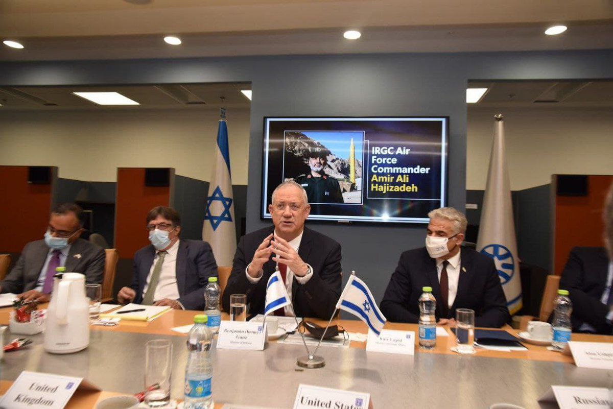                                                    تصویر سردار حاجی زاده در جلسه وزارت خارجه اسرائیل                                       