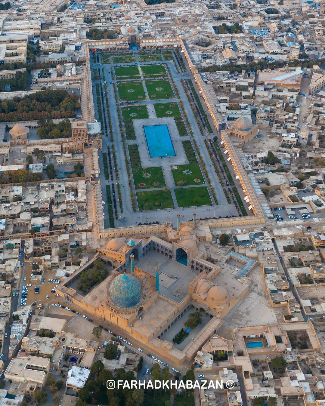                                                    نمایی هوایی از نقش جهان اصفهان                                       