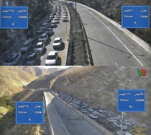 ترافیک سنگین در جاده‌‌های مازندران