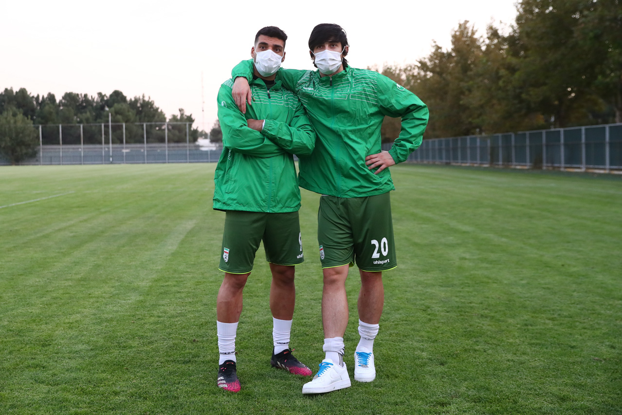 تمرین آخر تیم ملی فوتبال قبل ازبازی با کره با حضور وزیر ورزش