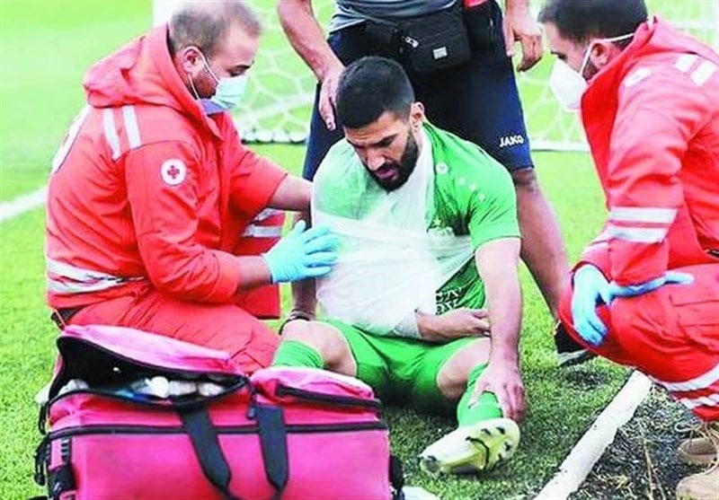 کاپیتان لبنان بازی با ایران را از دست داد+عکس
