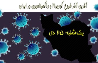 آخرین آمار کرونا در ایران تا ۲۵ دی/ ۳ بیمار دیگر جان باختند