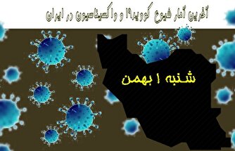 آخرین آمار کرونا در ایران تا ۱ بهمن/ ۲ بیمار دیگر جان باختند