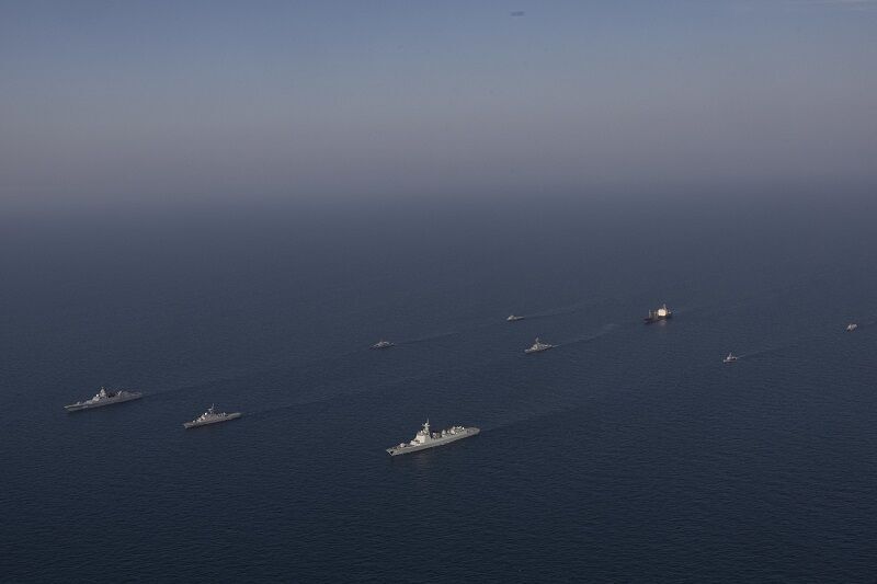 آغاز رزمایش مرکب کمربند امنیت دریایی ۲۰۲۳  با حضور ایران، چین و روسیه