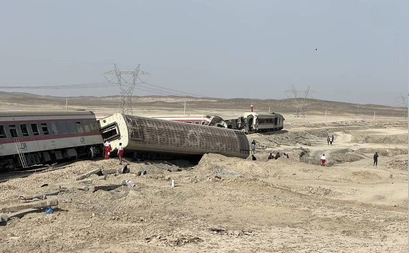 خروج مرگبار قطار مسافربری طبس - یزد از ریل