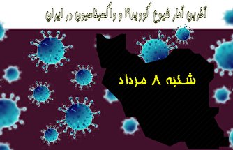 آخرین آمار کرونا در ایران تا ۸ مرداد/ شناسایی بیش از ۴۵۰۰ بیمار جدید