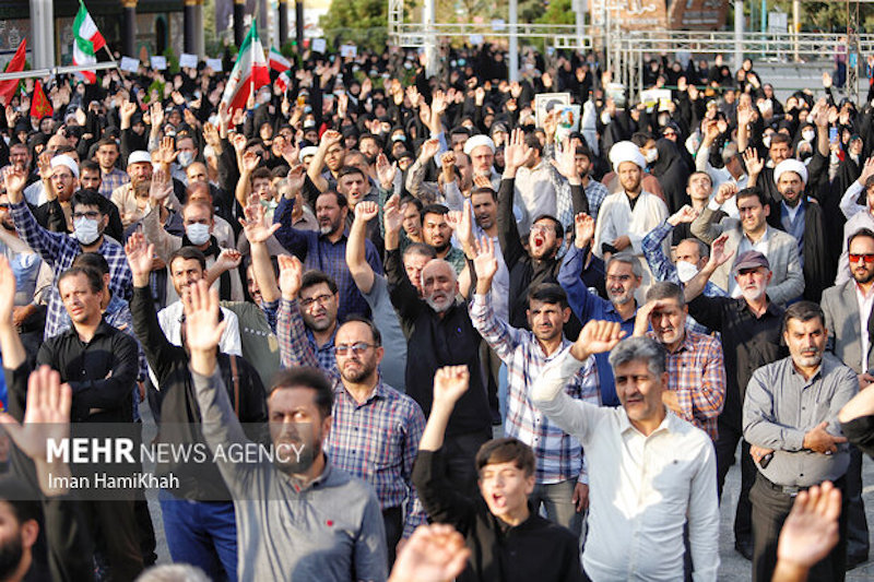 تجمع مردم مازندران در اعتراض به آشوب‌ها برگزار می‌شود