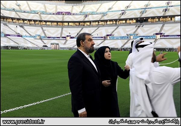 بازدید محسن رضایی از ورزشگاه افتتاحیه جام جهانی ۲۰۲۲