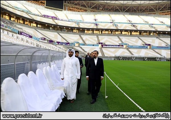 بازدید محسن رضایی از ورزشگاه افتتاحیه جام جهانی ۲۰۲۲