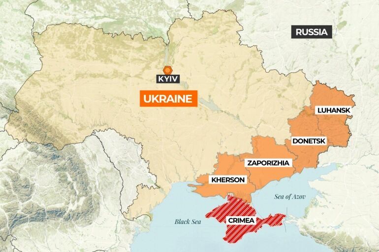 موافقت چهار منطقه اوکراین با الحاق به خاک روسیه/مجور آمریکا به اوکراین برای حمله به روسیه در مناطق اشغالی
