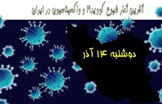 آخرین آمار کرونا در ایران تا ۱۴ آذر/ ۵ بیمار دیگر جان باختند