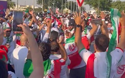 جشن ایرانی‌ها در قطر پس از شکست ولز