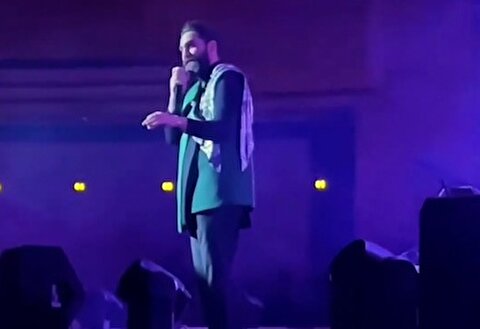 اجرای آهنگ معین در کنسرت اصفهان یک خواننده