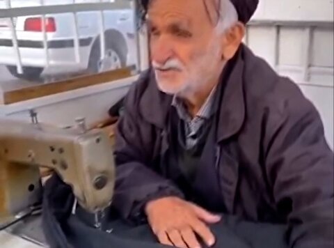 خیاط نابینای 82 ساله اهل پاوه