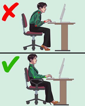 ۶ خطای بزرگ موقع نشستن روی صندلی