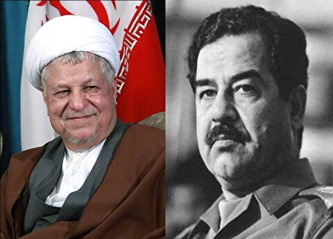 رکب هاشمی به صدام حسین زمان حمله آمریکا