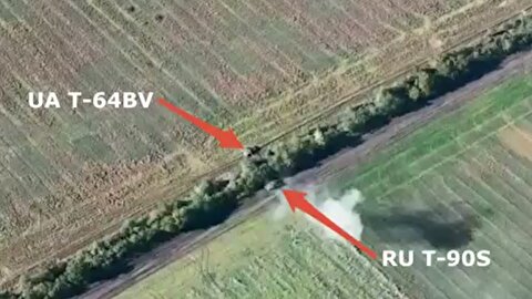 دوئل تانک‌های روس و اوکراین از فاصله سه متری!