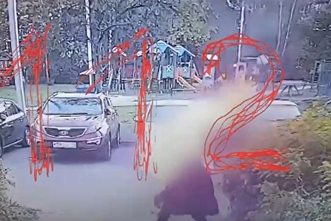 لحظه آتش زدن زن روس توسط مرد آذربایجانی