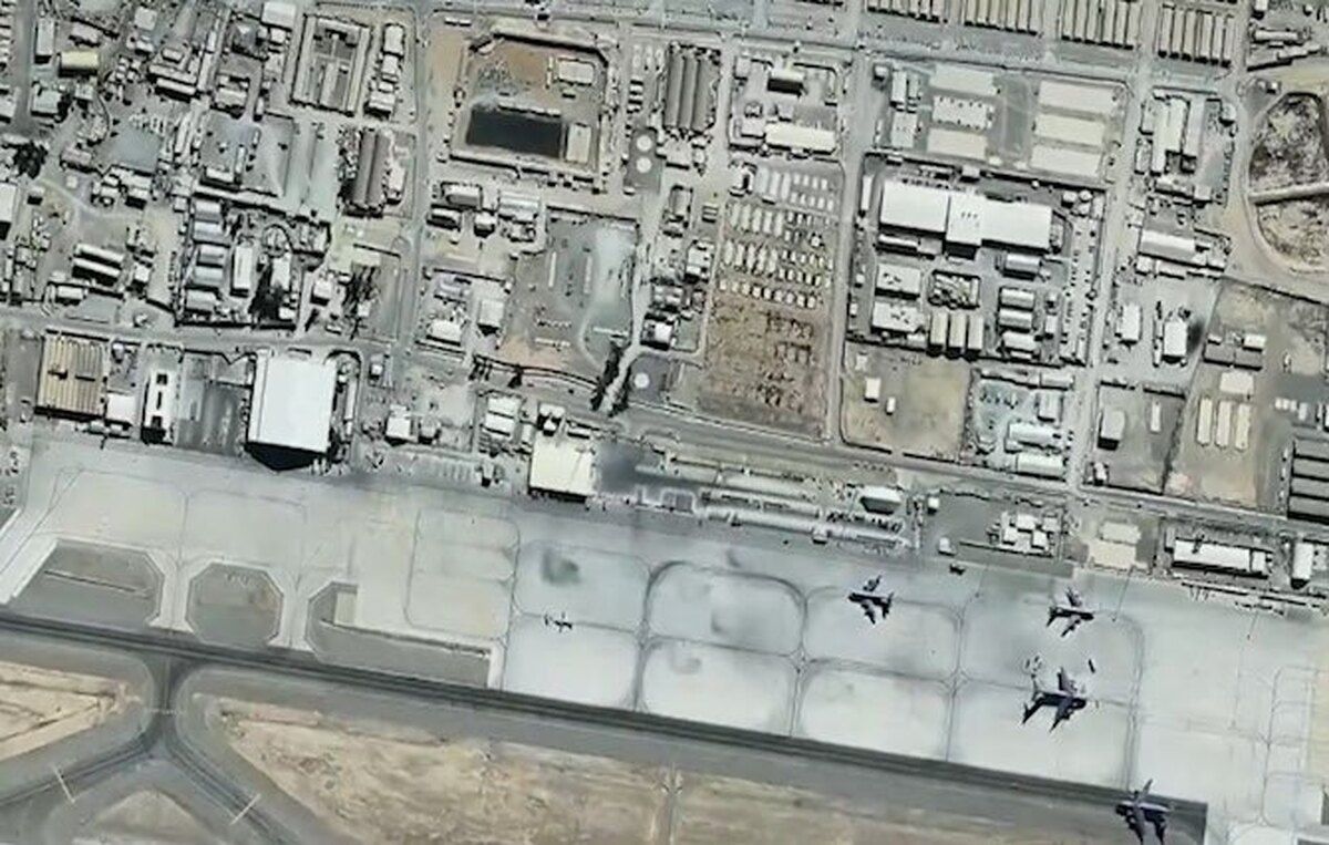 تصاویر هوایی پهپاد ایران از پایگاه آمریکایی