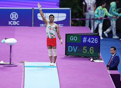 نخستین مدال ژیمناستیک ایران در آسیا با این پرش‌