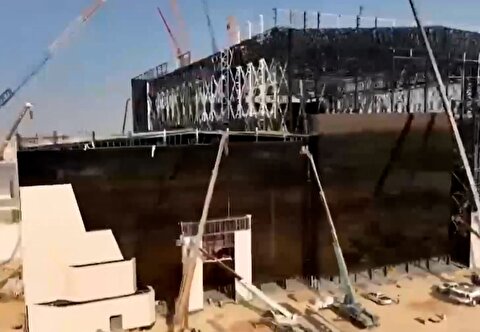 مراحل ساخت ورزشگاه مدرن عربستان ظرف 60 روز!