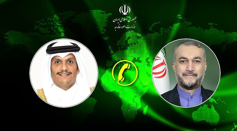 گفت‌وگوی تلفنی وزرای امور خارجه ایران و قطر
