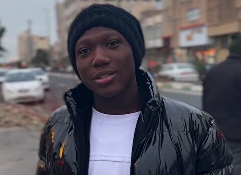 ویدیوی عجیب یک آفریقایی از قم