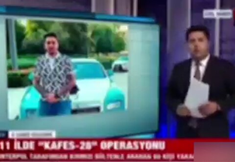 لحظه اعلام دستگیری داوود هزینه در تلویزیون ترکیه