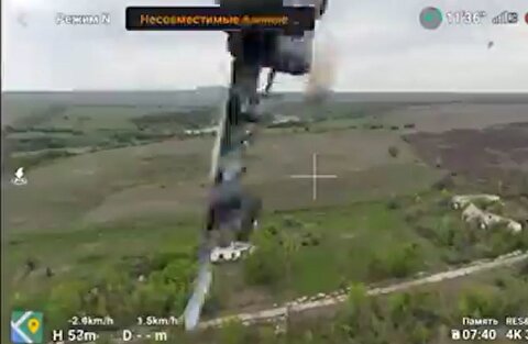 رویارویی میلیمتری جنگنده روس و پهپاد اوکراینی