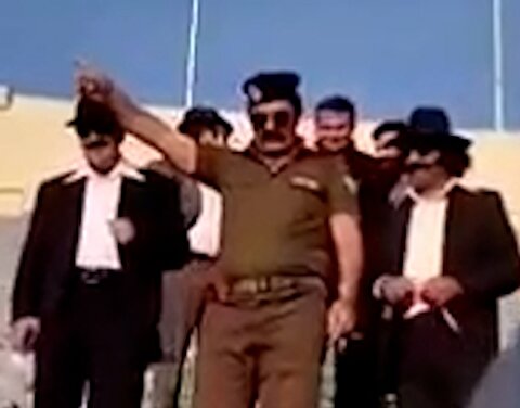 یک نفر با گریم صدام حسین در استادیوم آزادی!