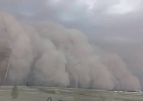تصاویر آخرالزمانی از طوفان 110 کیلومتری خراسان