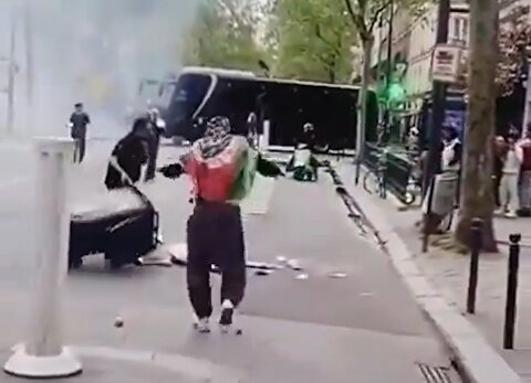 لحظات شورش افغانی‌ها در پاریس
