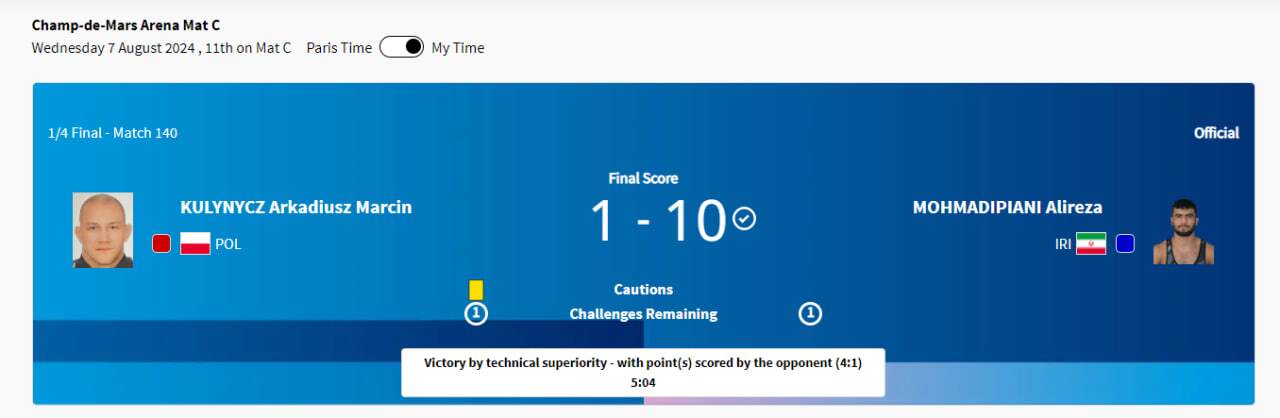 پوشش زنده المپیک ۲۰۲۴ پاریس| نعمت&zwnj;زاده به فینال نرسید/ مهمدی و اسماعیلی یک قدم تا فینال