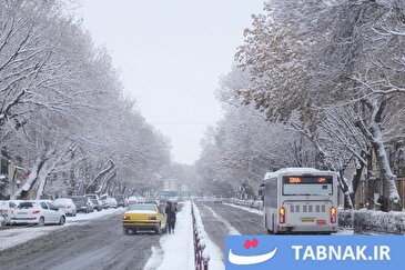 عکس: بارش برف در تبریز