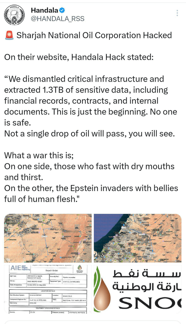 حنظله، غول نفتی شارجه را به زانو درآورد!