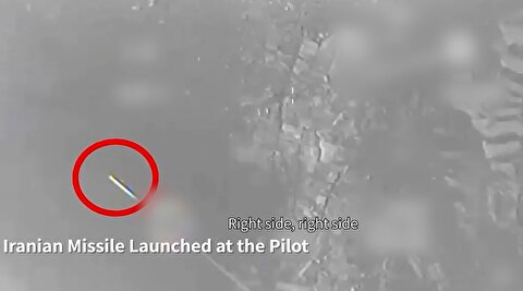 لحظه فرار جنگنده اف 16 از موشک پدافندی ایران