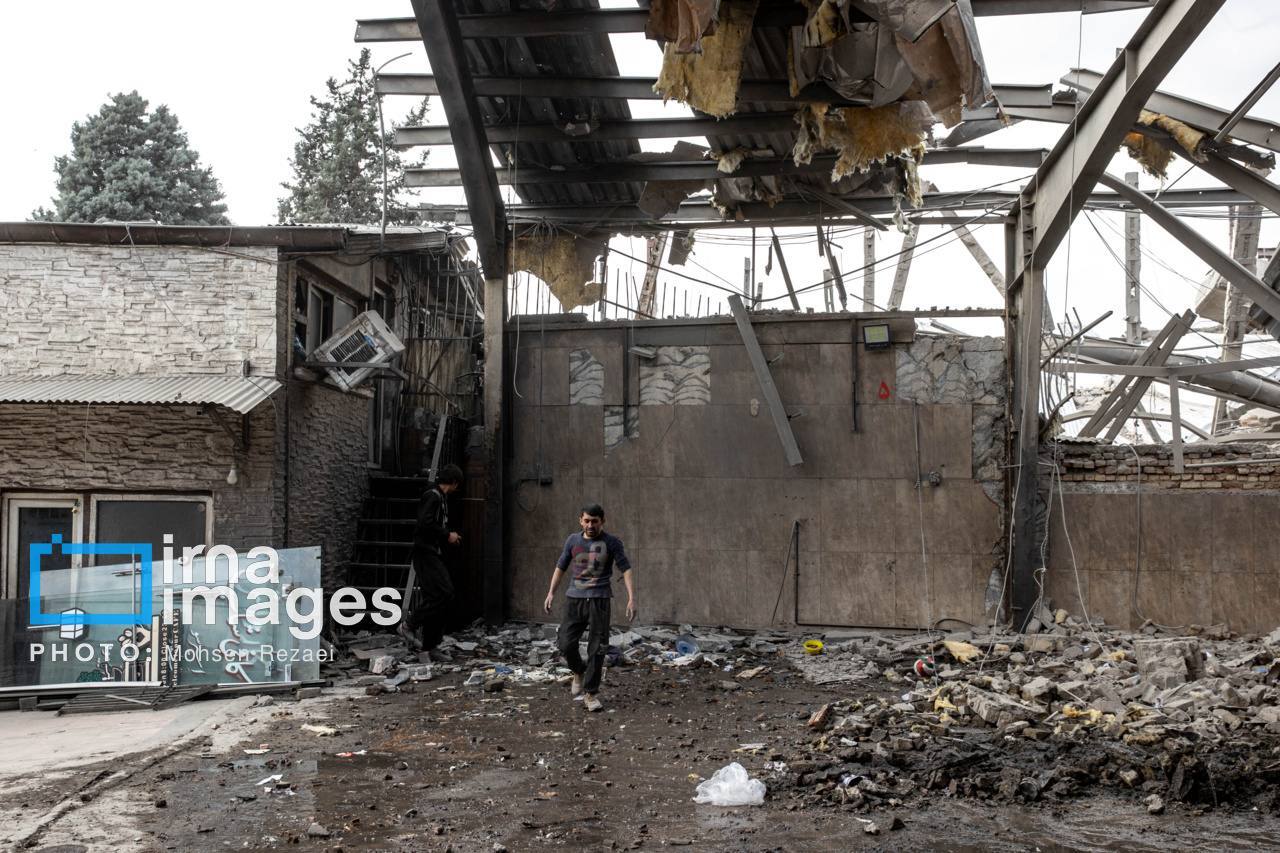 تصویری از حمله هوایی به محله گیشا تهران